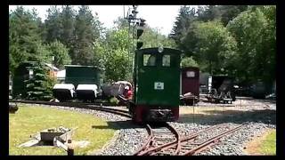 Waldbahn der Jenaer Eisenbahnfreunde in Lichtenhain [upl. by Ainitsirk]