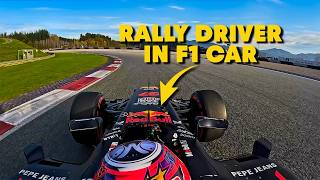 F1 Car vs Rally Driver  How fast can you go in ONLY 10 laps [upl. by Yreffeg]