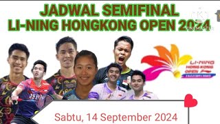 JADWAL SEMIFINAL LINING HONGKONG OPEN 2024  Indonesia Pastikan 1 Wakil Di Final [upl. by Jewett]