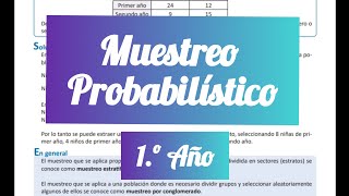 Muestreo probabilístico estratificado y por conglomerado [upl. by Skipp]