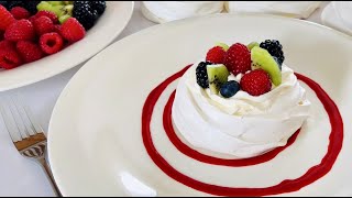 Mini Pavlova Recipe  How To Make Mini PAVLOVA  Mini Pavlova With Raspberry Coulis [upl. by Aguayo]