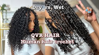 Seamless knotless human hair crochet  QVR HAIR [upl. by Nibla]