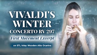 Vivaldi Winter Concerto First Movement Excerpt  Performed on STL Wooden Inlay Ocarina [upl. by Sausa783]