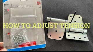 How to adjust tension spring hinge national hardware Menards brand instructions ￼ [upl. by Luar762]