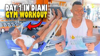 Day 1 In Diani  Gym Workout With Bradley The GenZ Goliath [upl. by Gide]