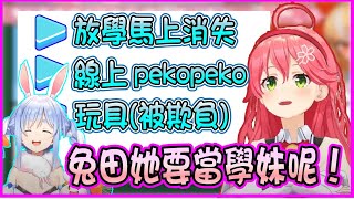 【Hololive】Miko幻想中的學妹Pekora會是什麼樣子的【さくらみこ櫻巫女兎田ぺこら兔田佩可拉】【ホロライブ切り抜き】 [upl. by Rezeile336]