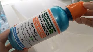 Amazing Mouth Wash For Bad Breath  The Breath Co Icy Mint Mouthwash Review [upl. by Refinnaej]