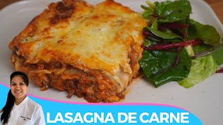 LASAGNA DE CARNE MOLIDA Y QUESO  FACIL Y DELICIOSA [upl. by Lleira]