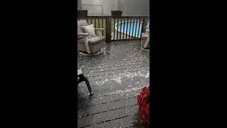 Hail falls in Cattaraugus County [upl. by Fields467]