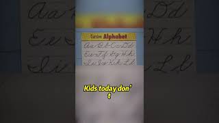 Why arent children taught cursive anymorenostalgia childhoodmemories 1990s usa 1980s school [upl. by Migeon]