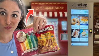 24 Hours of Eating ONLY From USA Vending Machines [upl. by Dyane]