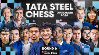 Tata Steel Chess 2024 Round 6  Pragg Gukesh Vidit Anish  Live Commentary by Amruta [upl. by Naamann679]