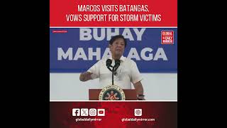 Marcos visits Batangas vows support for storm victims [upl. by Corvese704]