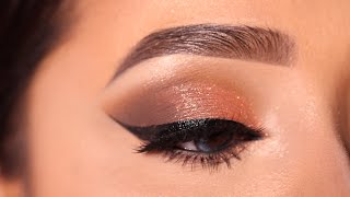 Soft and Simple eye makeup Tutorial with winged eyeliner  Beginner friendly eyeshadow  Shilpa [upl. by Llieno469]