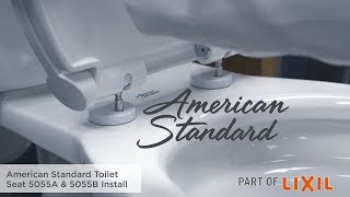 How to Install a Toilet Seat 5055A amp 5055B Models by American Standard [upl. by Aihsekyw44]