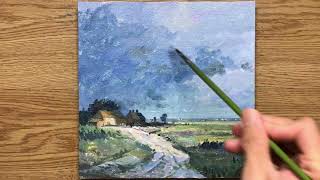 Impressionist Landscape  Edward Seago  Acrylic Painting [upl. by Ahsiam]