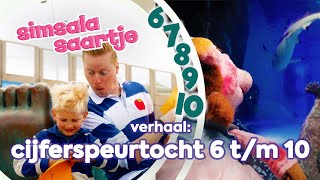 CIJFERSPEURTOCHT 6 tm 10 🖌️🔢🍎  SIMSALA SAARTJE 🐽  Educatieve kleutertelevisie  Schrijfvolgorde [upl. by Ysiad]