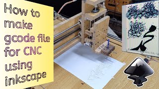 How to make gcode file for CNC using inkscape  TMPF [upl. by Annoynek692]