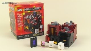 LEGO Minecraft 21106 The Nether micro world set Review [upl. by Oninotna]