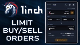 How To Set Limit BuySell Orders on 1inch Exchange DeFi [upl. by Darci]