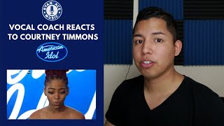 Vocal Coach Reacts to American Idol  Courtney Timmons Singing quotRise Upquot [upl. by Streetman]