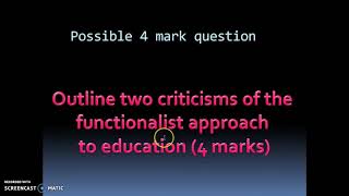 A Sociology Answering a 4 mark question on education [upl. by Markland]