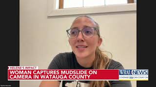 Woman captures mudslide on camera in Watauga County [upl. by Latricia114]