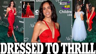 Meghan Stuns Solo in Red Gown at LA Gala 🌟👑  Harry Celebrates 40th with Friends 🎂🏞️ [upl. by Nilecoj134]