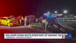 Rollover crash shuts down part of Highway 109 [upl. by Belle502]