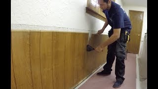 Tearing Out Some 1970s Wainscoting [upl. by Buyse]