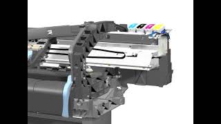 HP Designjet 500  800 Carriage [upl. by Akkin]