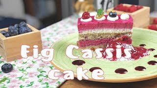 Инжирочерносмородиновый торт из аниме Antique Bakery Мусс из черной смородины Fig cassis cake [upl. by Ludvig]