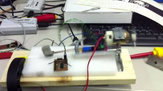 Piezoelectrical Energy Harvesting from vibration with a DC motor [upl. by Eiramik]