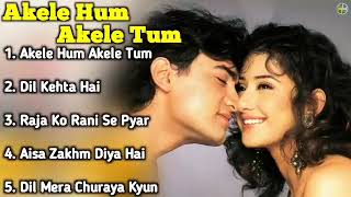 Akele Hum Akele Tum Movie All Songs Aamir Khan amp Manisha Koirala [upl. by Nomelif103]