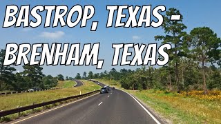 Bastrop Texas to Brenham Texas Drive with me on a Texas highway [upl. by Coates]