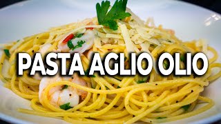 Spaghetti aglio e olio e peperoncino mit Garnelen So einfach geht es [upl. by Adiehsar]