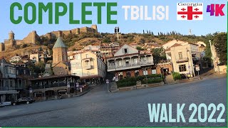 Complete Tbilisi 4k walk 2022 tour  Including Old Tbilisi Freedom Square [upl. by Aisyat609]