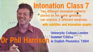 Dr Phil HarrisonSame Sentence Different Intonation Patterns Different MeaningsUCL Summer 1994 [upl. by Belmonte]