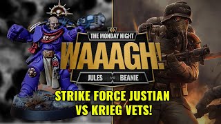 All Vets Are Off Strike Force Justian Vs Krieg Veterans Kill Team Battle Report [upl. by Anomahs]