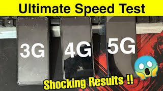 3G vs 4G vs 5G network speed test live  Shocking results [upl. by Mcnutt]