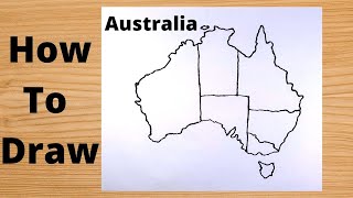 Easy trick to draw Australia map [upl. by Ocirema]