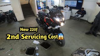 New Pulsar 220f 2023 2nd Service Cost😱 servicing cost motovlog pulsar newvideo 220 service [upl. by Husain827]