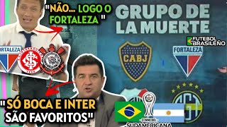 IMPRENSA ARGENTINA PREOCUPADA COM FORTALEZA INTERNACIONAL E CORINTHIANS NO SORTEIO DA SULAMERICANA [upl. by Raddatz975]