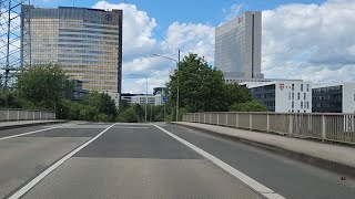 Drive from Frankfurt city to Eschborn over HighwayAutobahn A5 PLEASE LIKEampSUBSCRIBE [upl. by Terrel]