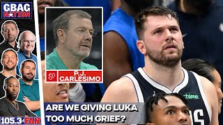 PJ Carlesimo Talks Lukas Coachability Mavs Chances Of Extending Finals  GBag Nation [upl. by Giulietta916]