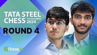 Alireza v Nodirbek Anish v Gukesh amp Ding v Pragg Battle For Bragging Rights Tata Steel 2024 Rd 4 [upl. by Adnauqal]