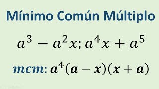 Minimo comum multiplo de polinomios ejercicios resueltos ejemplo 03 [upl. by Acinej4]