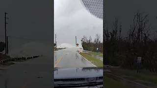 Sanibel Island passing house already under water sanibelisland hurricanehelene stormsurge [upl. by Sutsuj]