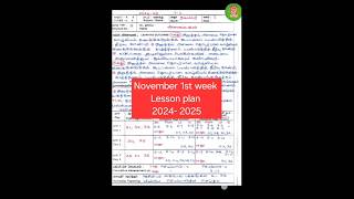 November 1st week Lesson Plan class 4amp5 [upl. by Mariellen]