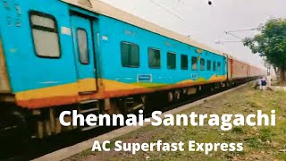 MGR Chennai CentralSantragachi AC Superfast Express 22808 rushing towards Kharagpur santragachi [upl. by Azila]